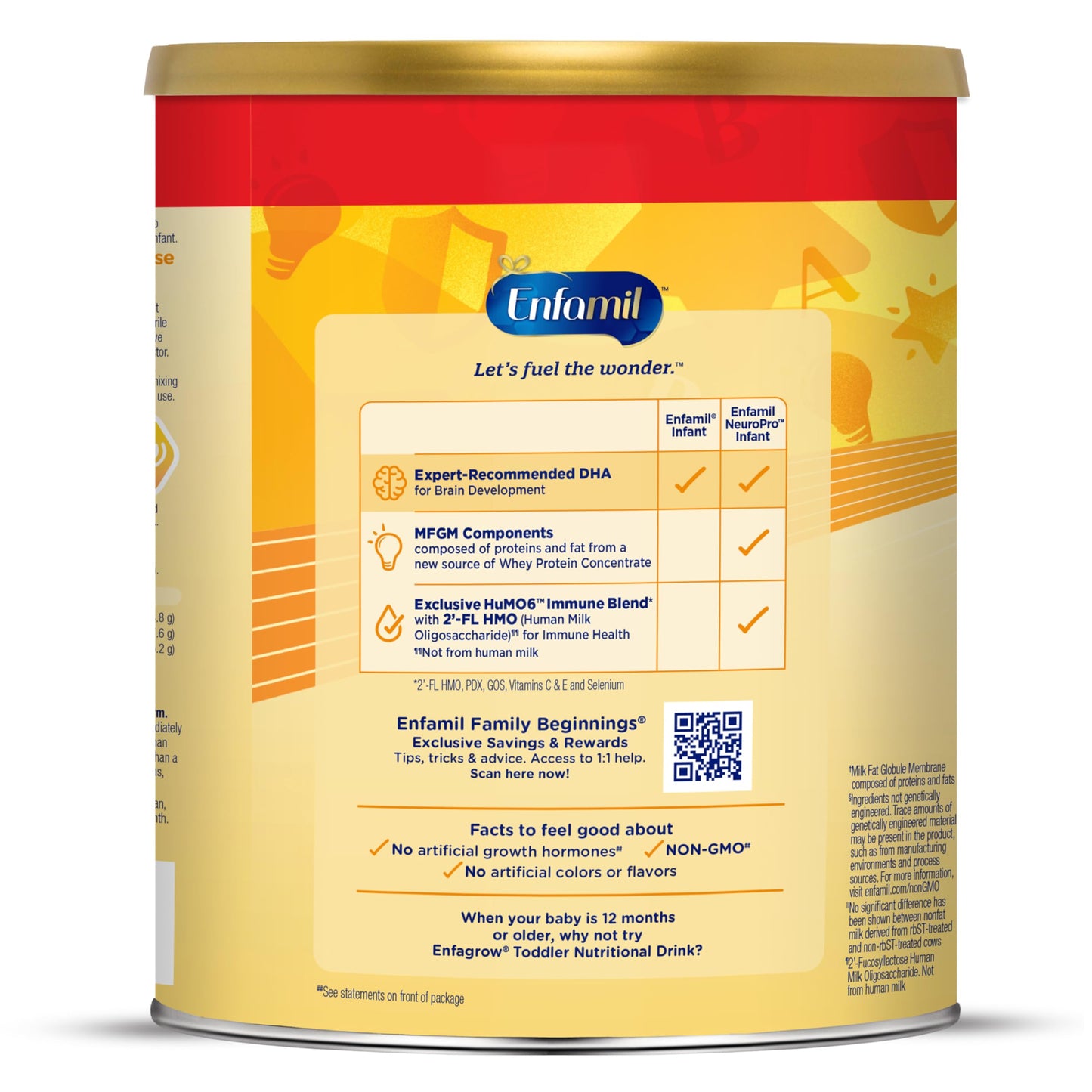 Enfamil Neuropro Baby Formula, Brain And Immune Support With Dha, Iron And Prebiotics, Infant Formula Inspired By Breast Milk, Non-Gmo, Powder Can, 28.3 Oz (Pack Of 4)
