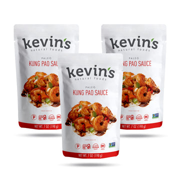 KevinS Natural Foods Kung Pao Sauce - Keto And Paleo Simmer Stir-Fry Sauce  Gluten Free  No Preservatives  Non-Gmo - 3 Pack