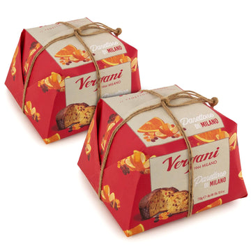 Vergani Classic Panettone, Pack Of 2 - Artisan Holiday Bread, Festive Dessert, Enhanced Gift, Traditional Baked Loaf - 750G (1.65 Lb) X2