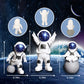 Ayearparty 32 Pcs Space Cake Toppers Outer Space Cake Decorations Astronaut Figurines Planet Rocket Stars And Satellite Pearl Ba