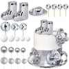 23Pcs Disco Boot Cake Toppers Disco Hat Cake Topper Cowgirl Cowboy Cake Decorations Disco Balls Cake Topper For Cowgirl Cowboy B