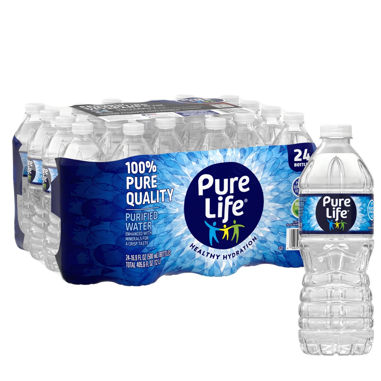 Nestle - Pure Life Purified Bottled Water, 16.9 Oz., 16.9 Fl Oz (Case of 24)