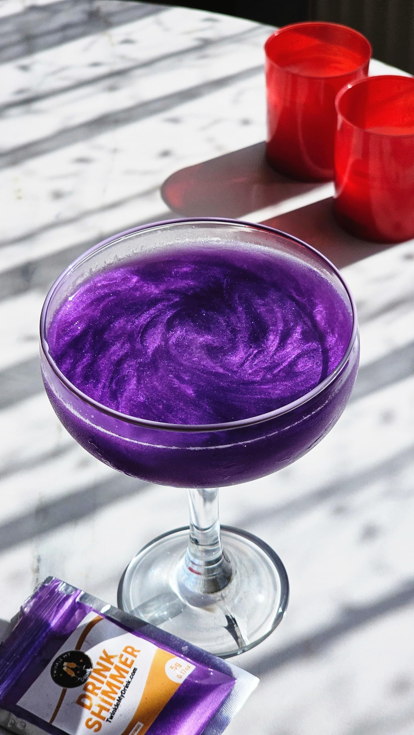 Twinkle My Drink Halloween Deep Purple Premium Edible Glitter For Drinks | Halloween Drink Decorations | Halloween Drink Glitter