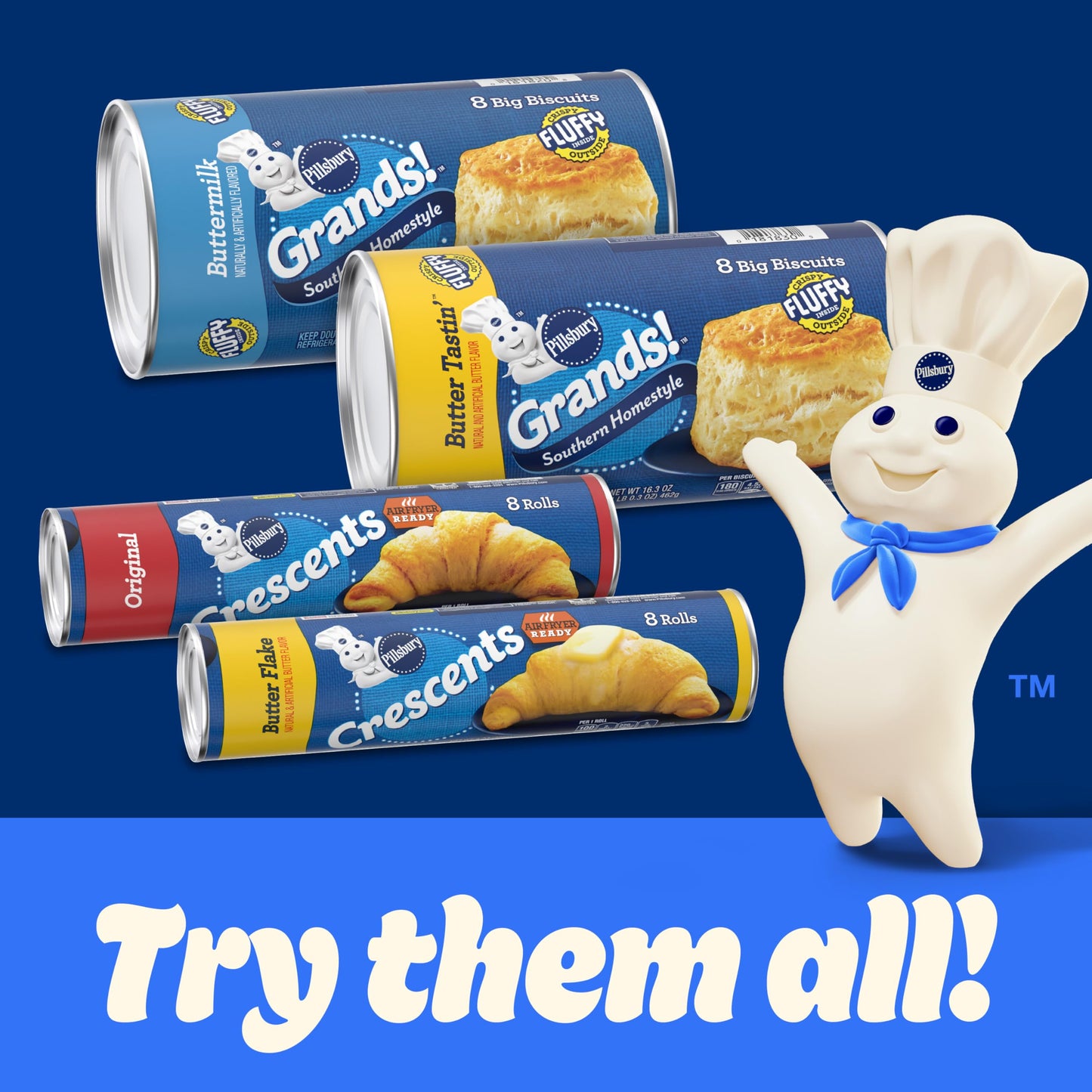 Pillsbury Flaky Layers Butter Tastin Canned Biscuits, 5 Ct, 6 oz