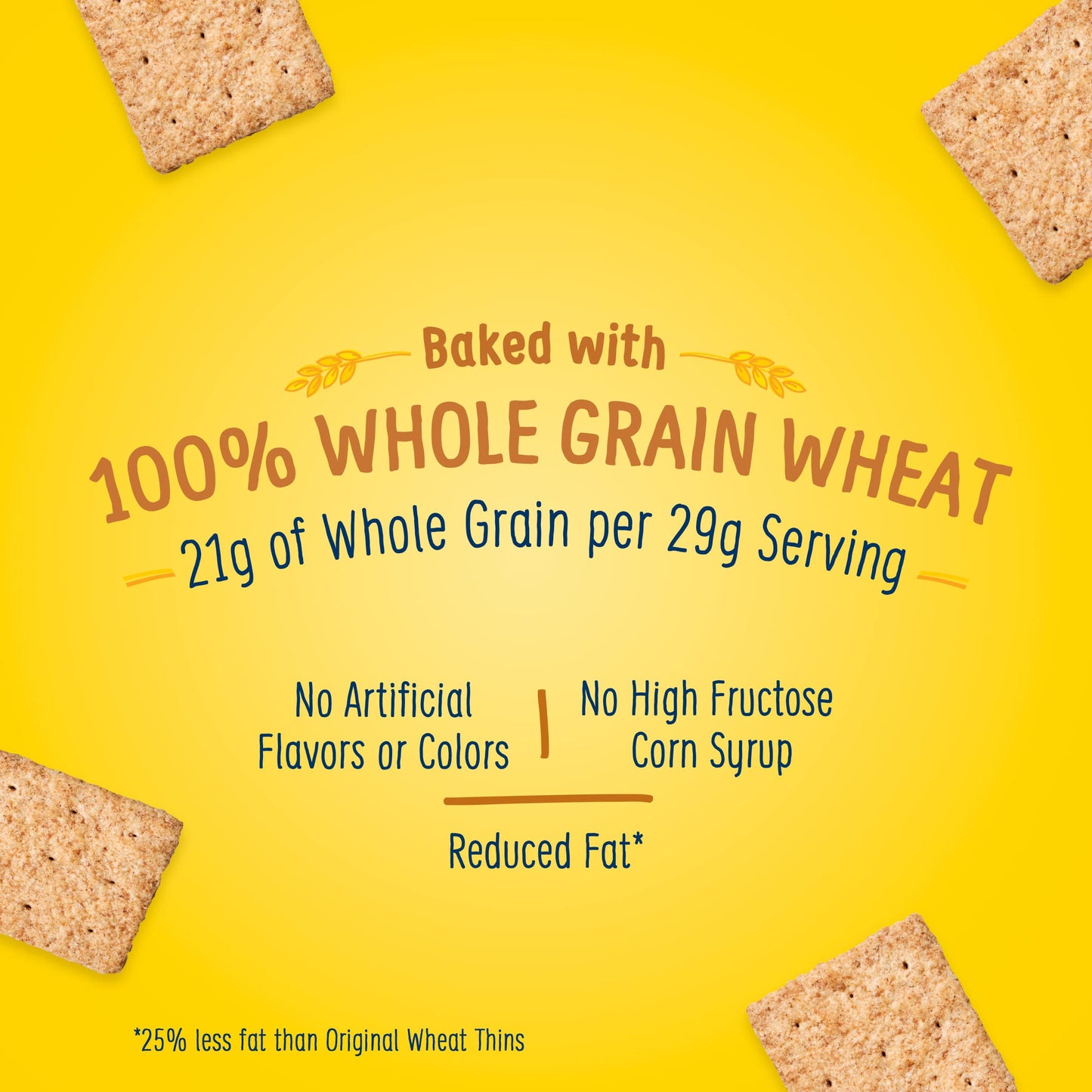 Wheat Thins Reduced Fat Snacks, Whole Grain Wheat Crackers, Snack Crackers, 8 oz