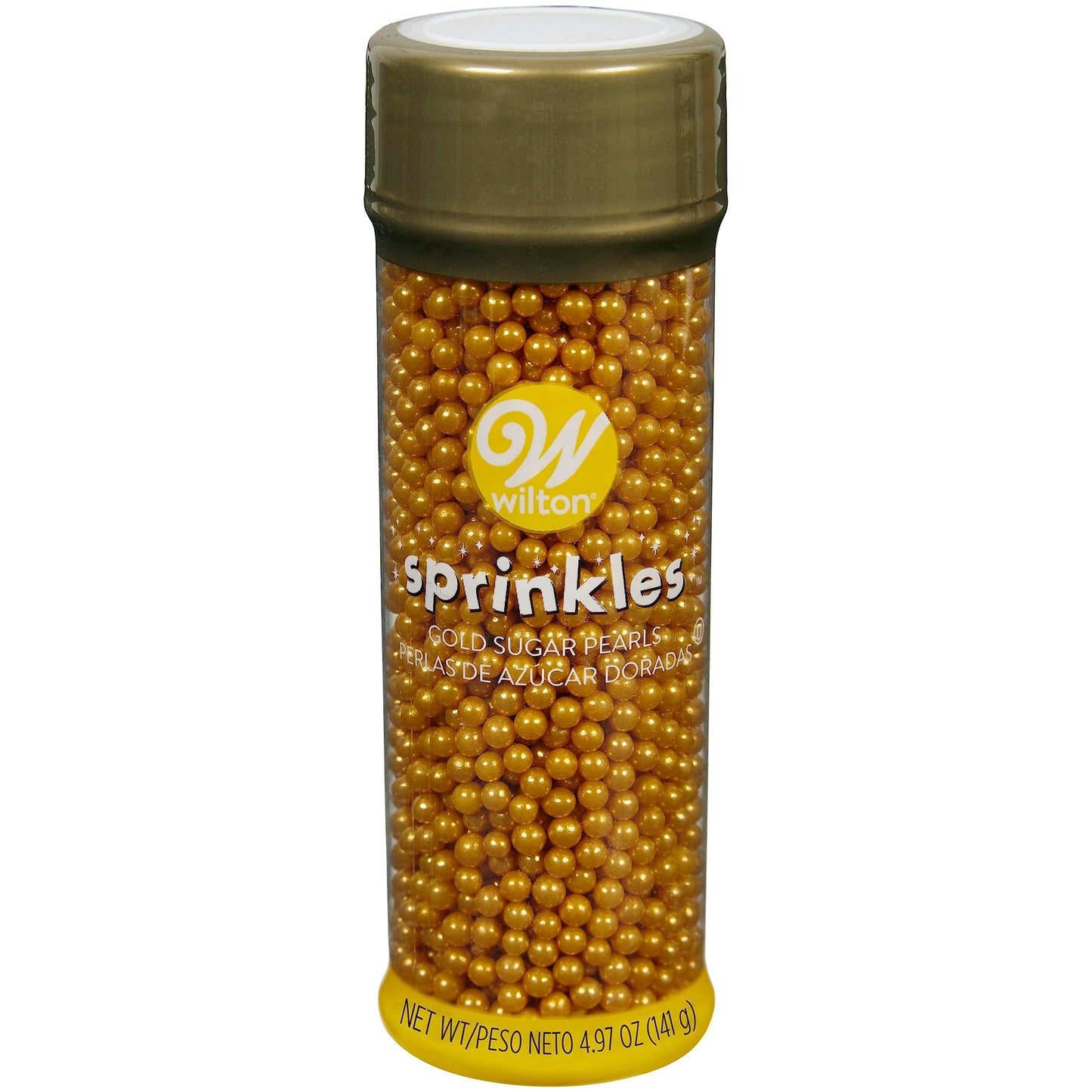 Wilton Sugar Pearls, 141 Gram, Gold, Non Toxic (Pack Of 2)