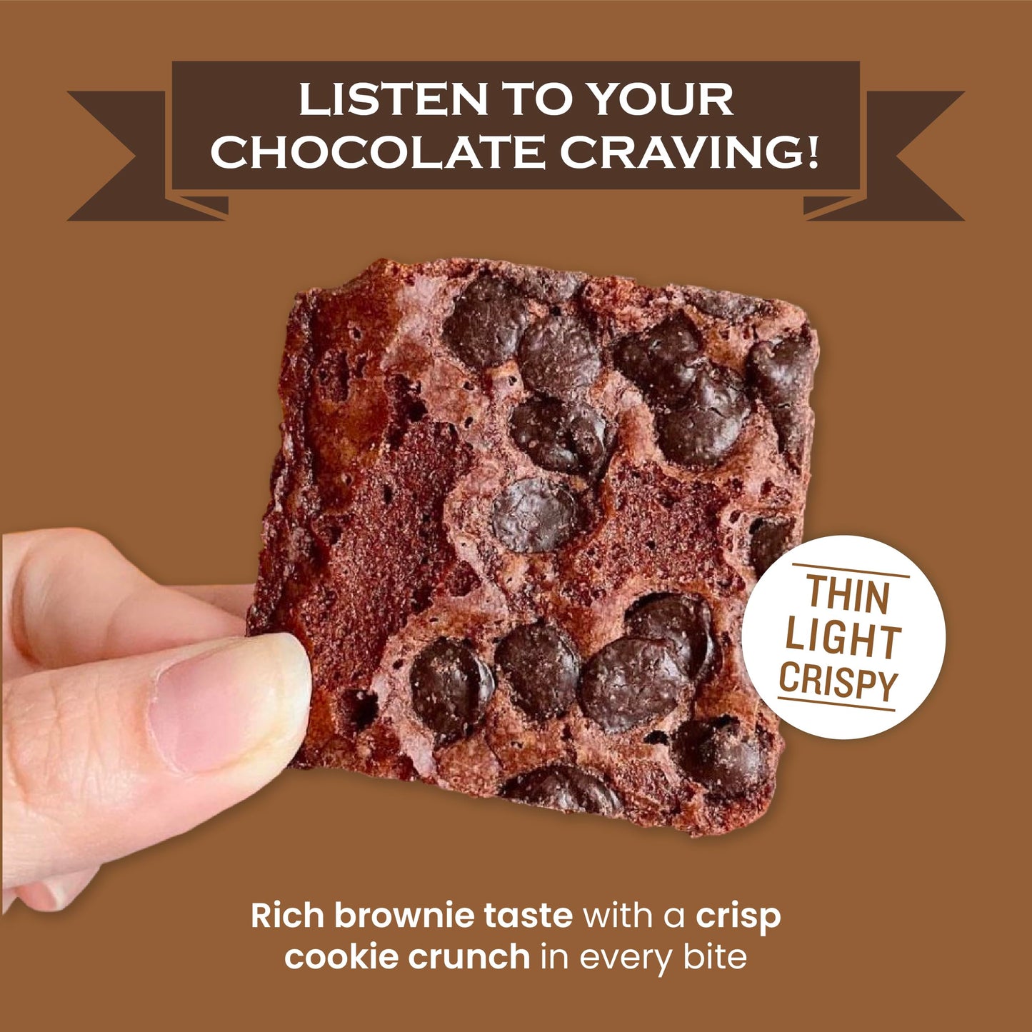 Sheila Gs Brownie Brittle - Original Chocolate Chip Thin and Crispy Sweet Snacks, Family Size (Pack of 1, 14 oz), Rich Gourmet