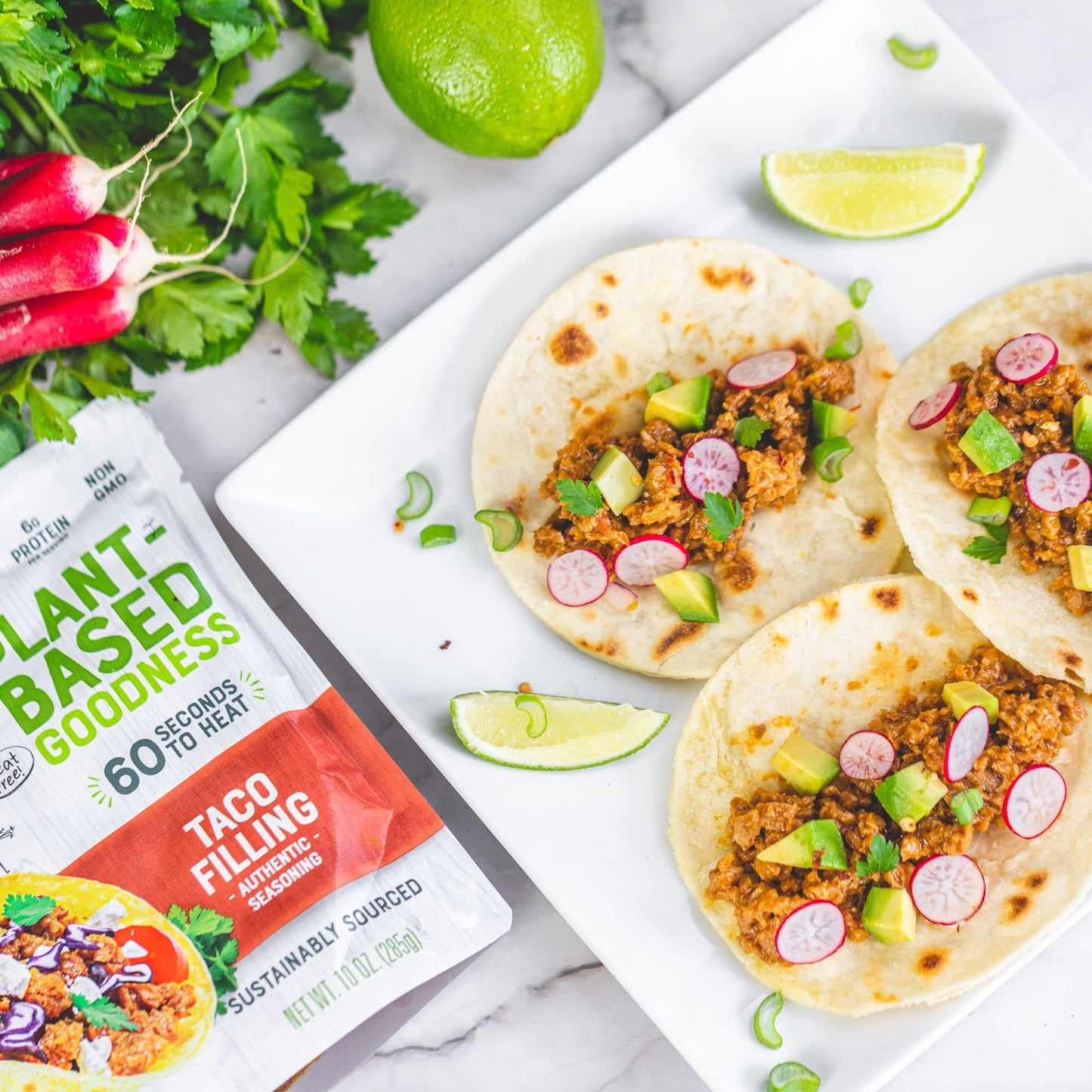 Loma Linda - Plant-Based Complete Meal Solution Packets (Taco Filling (10 Oz.), 12 Pack)