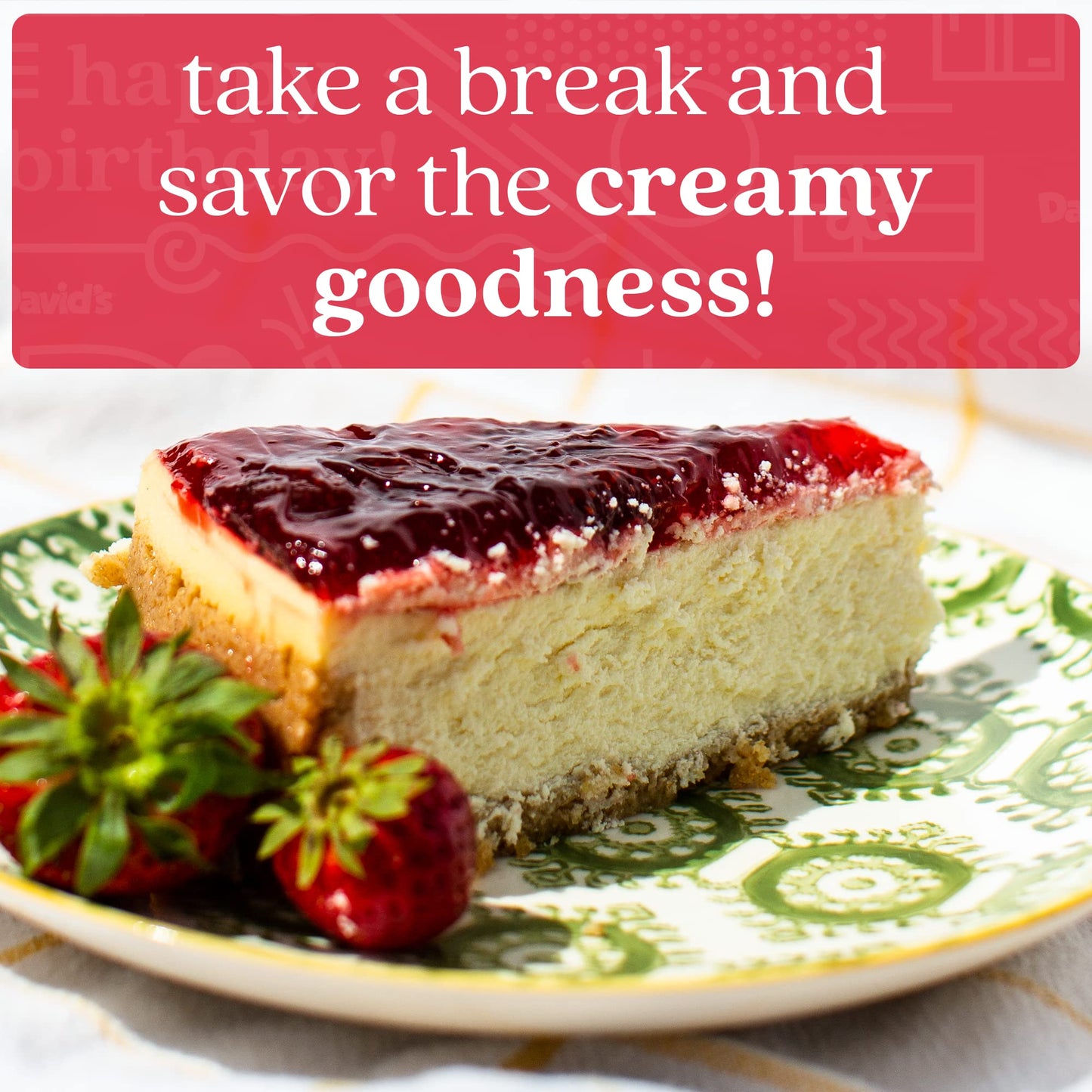 Davids Cookies Strawberry Cheesecake 10 Dessert - Gourmet, 176 oz, Great for Sharing, Pack of 1