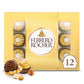 Ferrero Rocher, 12 Count, Gourmet Milk Chocolate Hazelnut, Chocolate Gift Box, Individually Wrapped, 5.3Oz