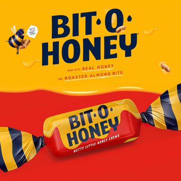 Bit O Honey Candy - 2 Pounds - Approx 175 Traditional Christmas Candy - Bulk Candy Individually Wrapped - Classic Candy - Chewy