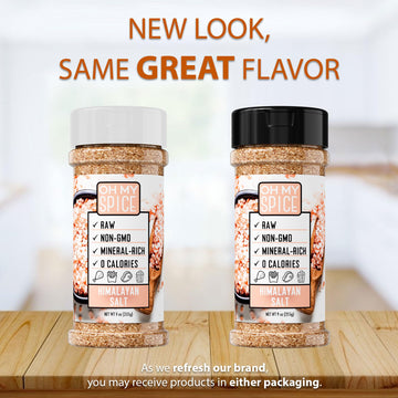 Popcorn Seasoning Himalayan Pink Salt - Fine Grain Rock Salt For Salmon, Pork Belly, Turkey Ground, Chicken, Fish, Salad, Margar