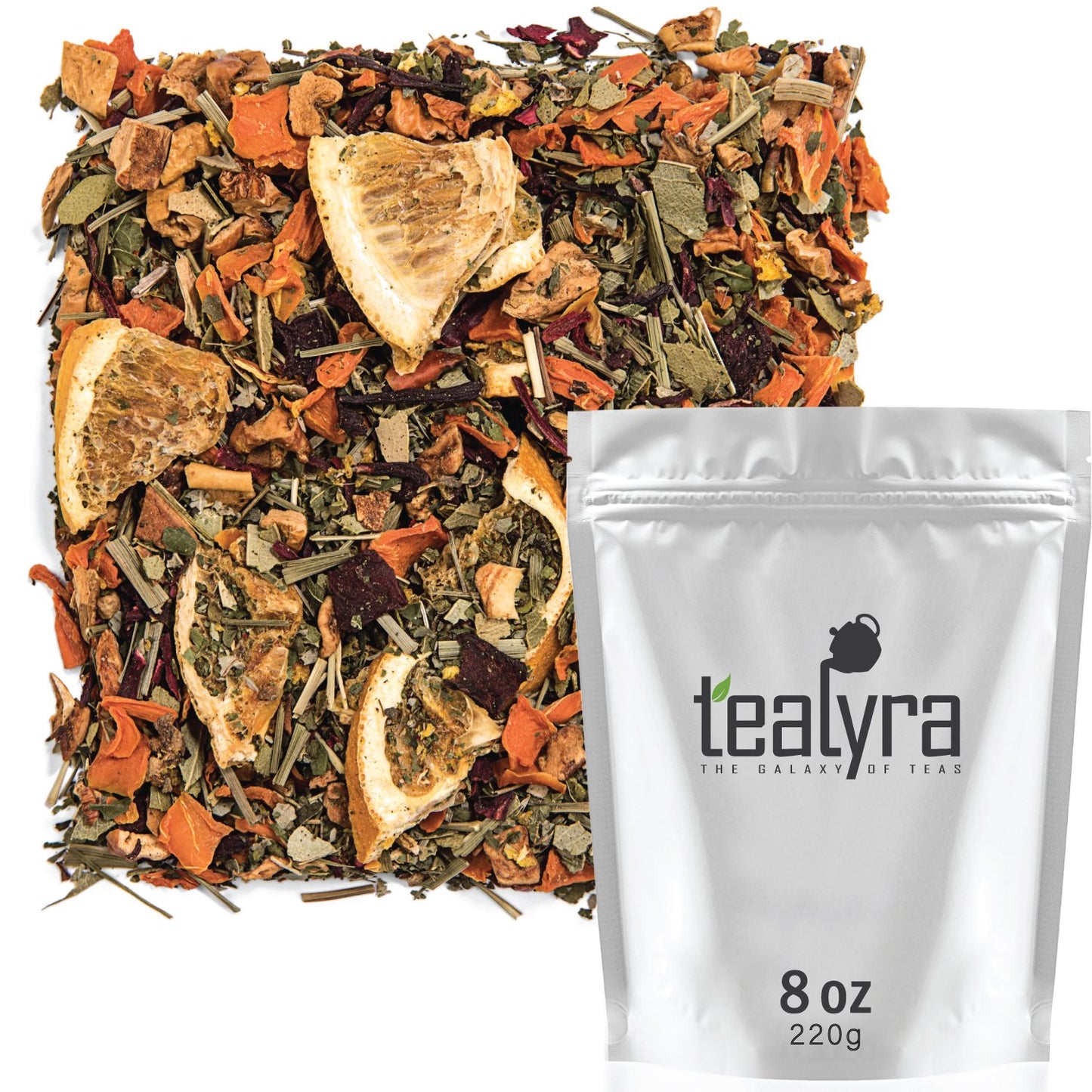 Tealyra Herbal Fruity Loose Leaf Tea Blend - Orange Lemonade - Caffeine-Free - 8 Ounce