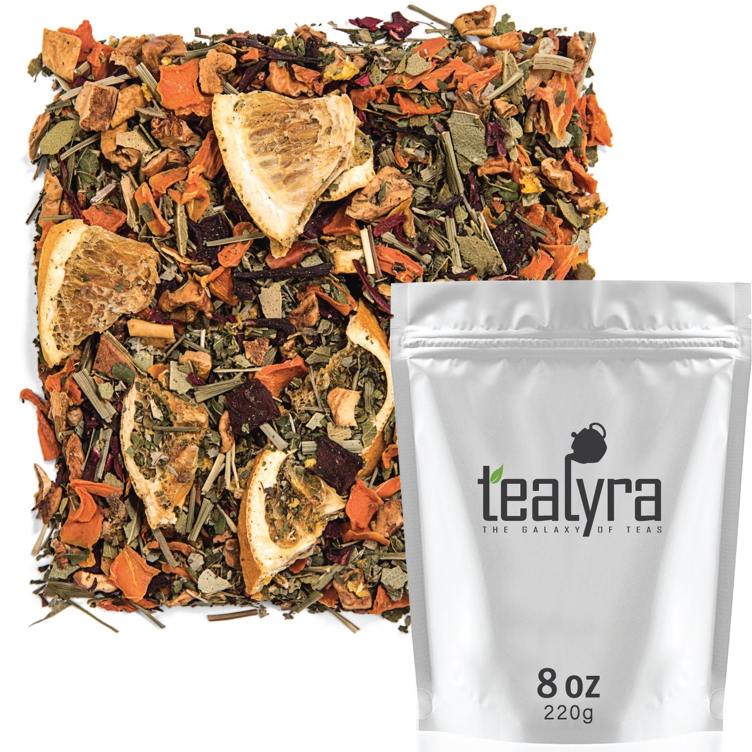 Tealyra Herbal Fruity Loose Leaf Tea Blend - Orange Lemonade - Caffeine-Free - 8 Ounce