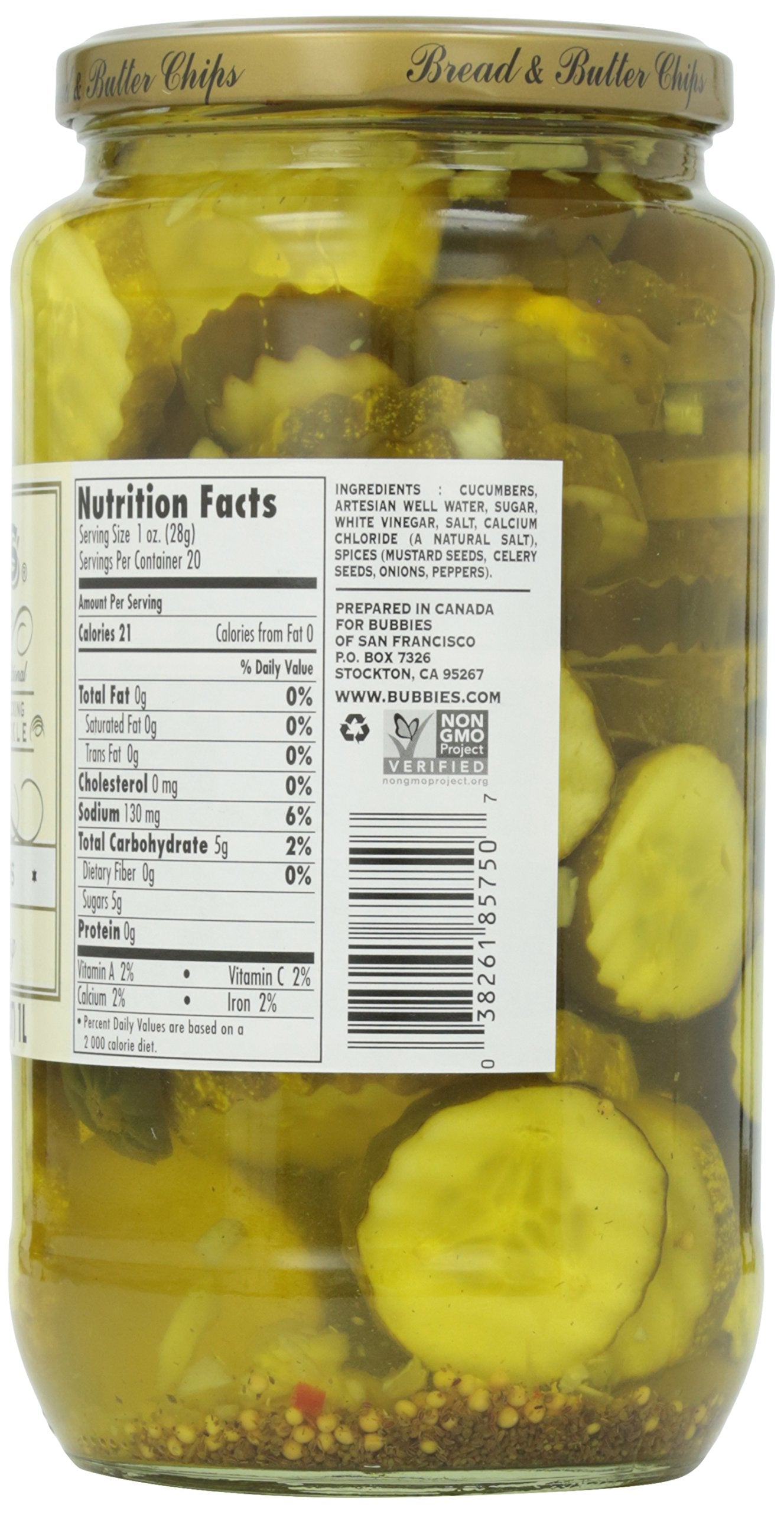 Bubbies, Pickles, Bread & Butter, 33 Oz