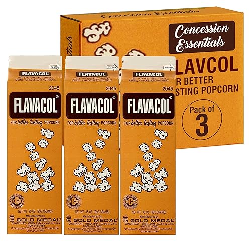 Concession Essentials 3 Pack Flavacol Popcorn Season Salt, 35 Oz Per Pack. Total 105 Ounces Popcorn Season Salt