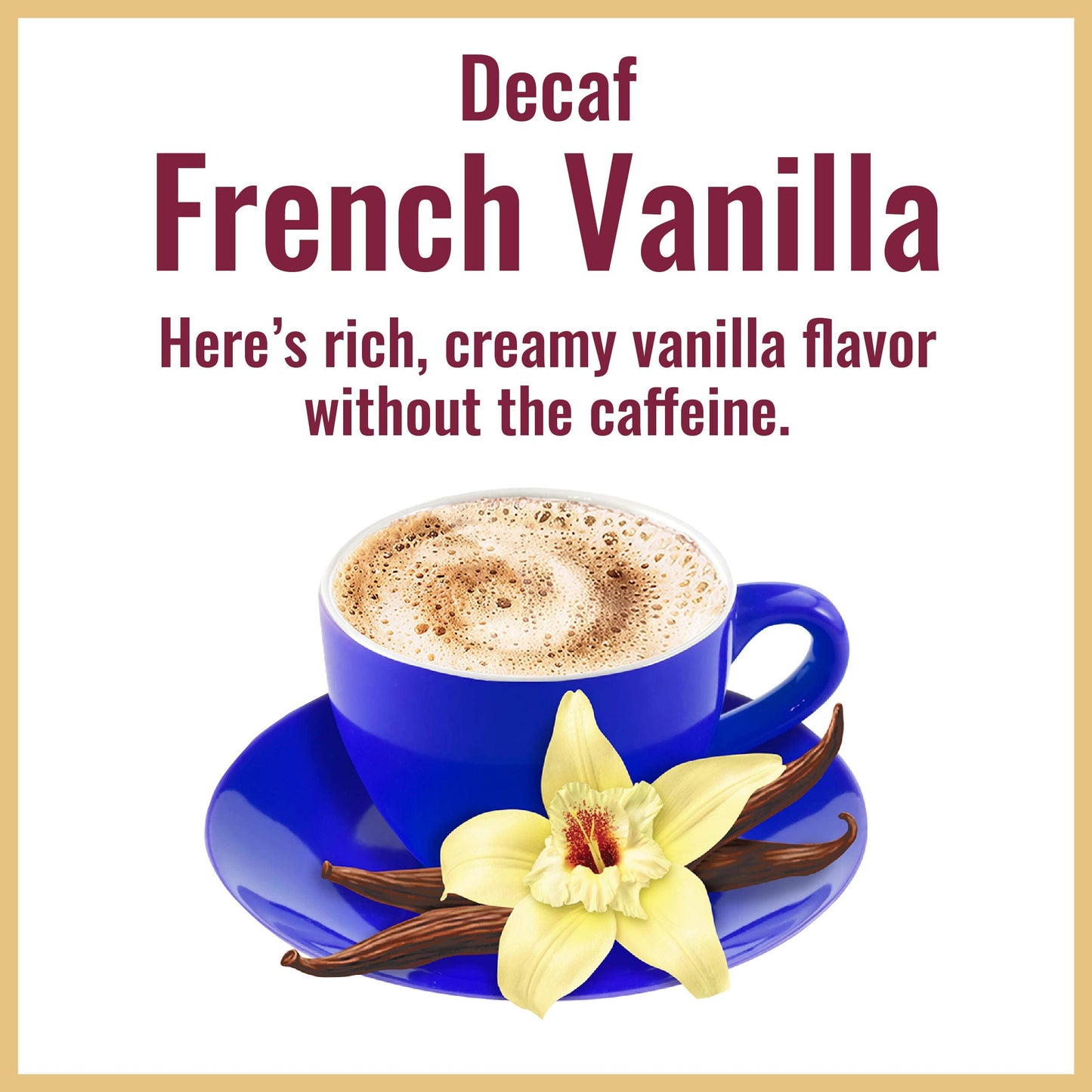 Hills Bros Decaf French Vanilla Cappuccino Mix, 16 Ounce, Easy to Use, No Caffeine