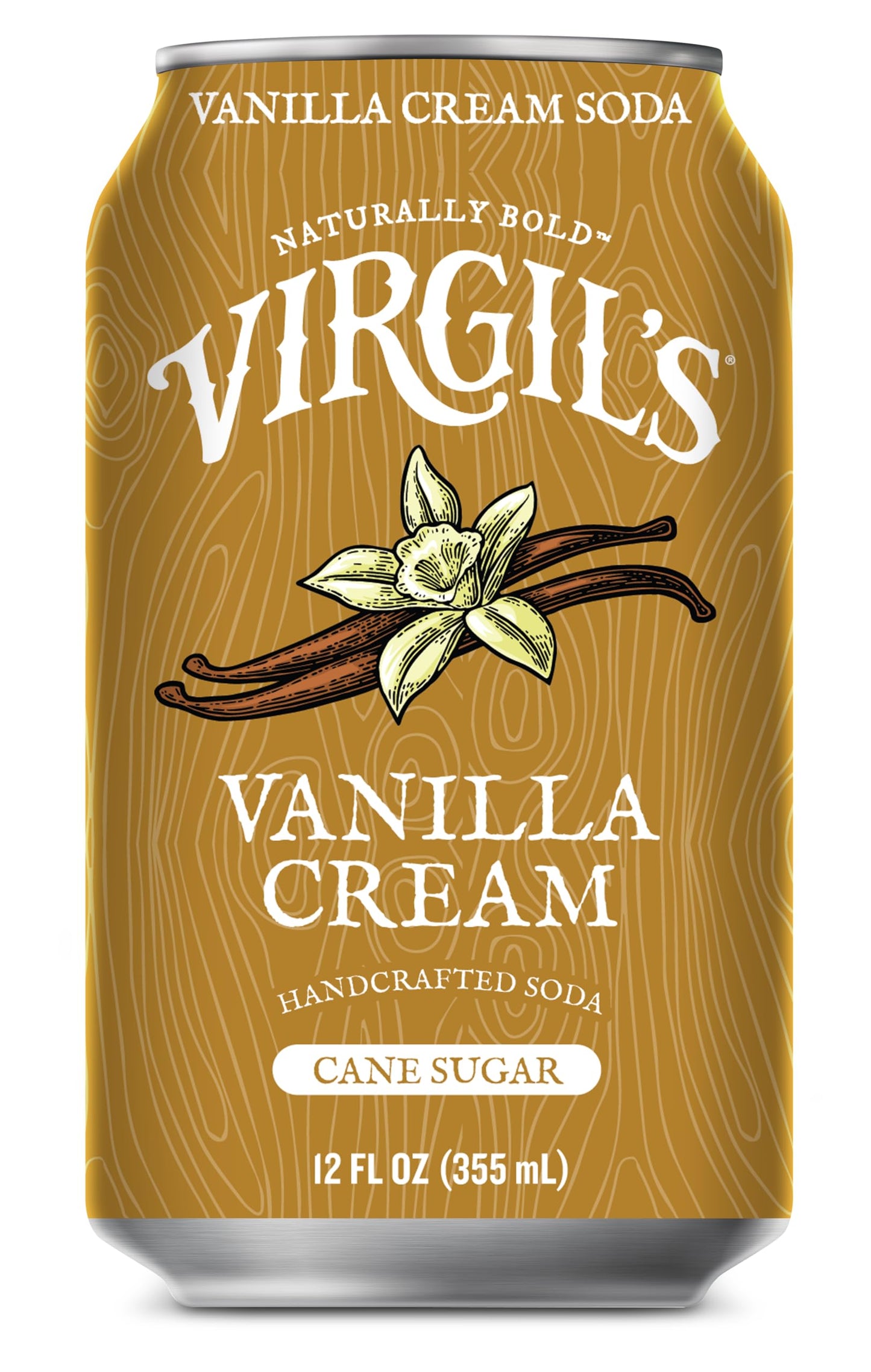 Virgils Handcrafted Vanilla Cream Soda - Creamy Bold Flavor - 12oz Cans  24 Pack