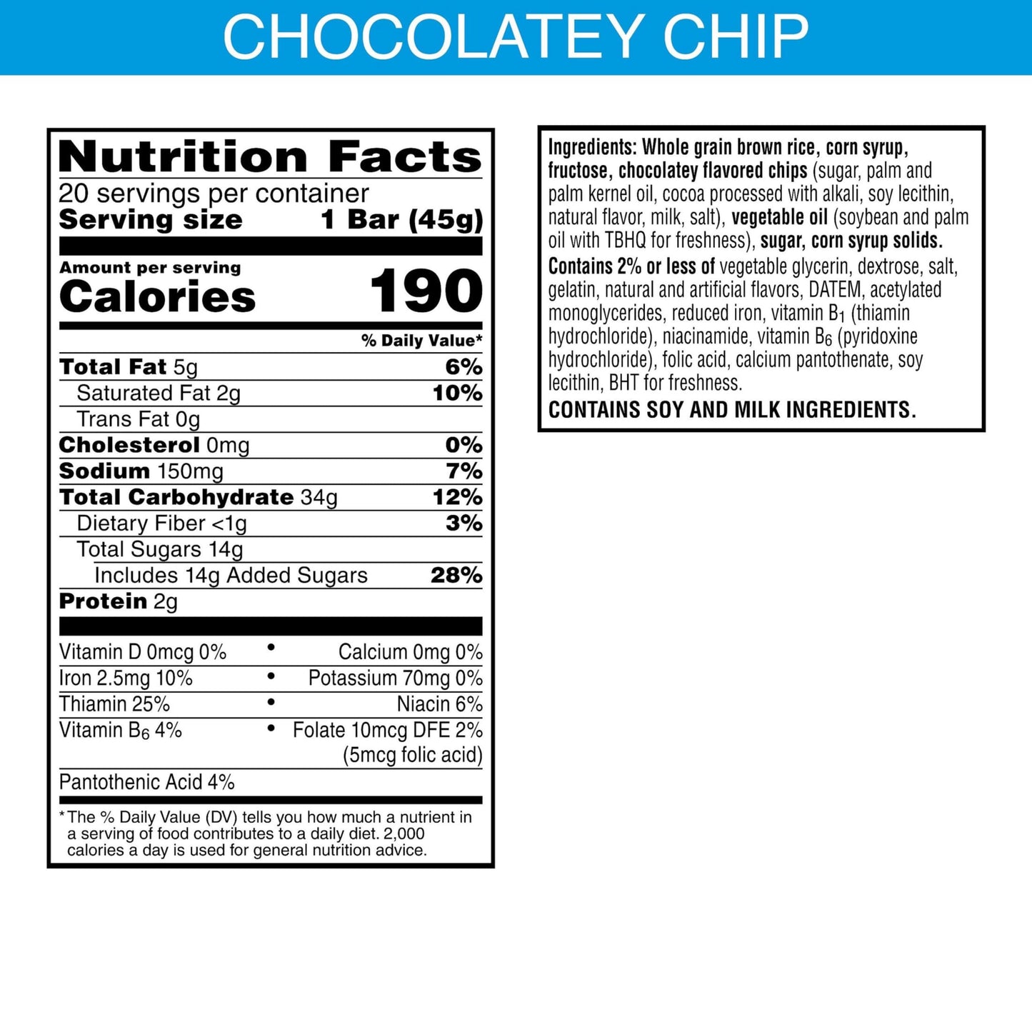 Rice Krispies Treats Marshmallow Snack Bars, Made With Whole Grain, Kids Snacks, Chocolatey Chip (80 Bars)