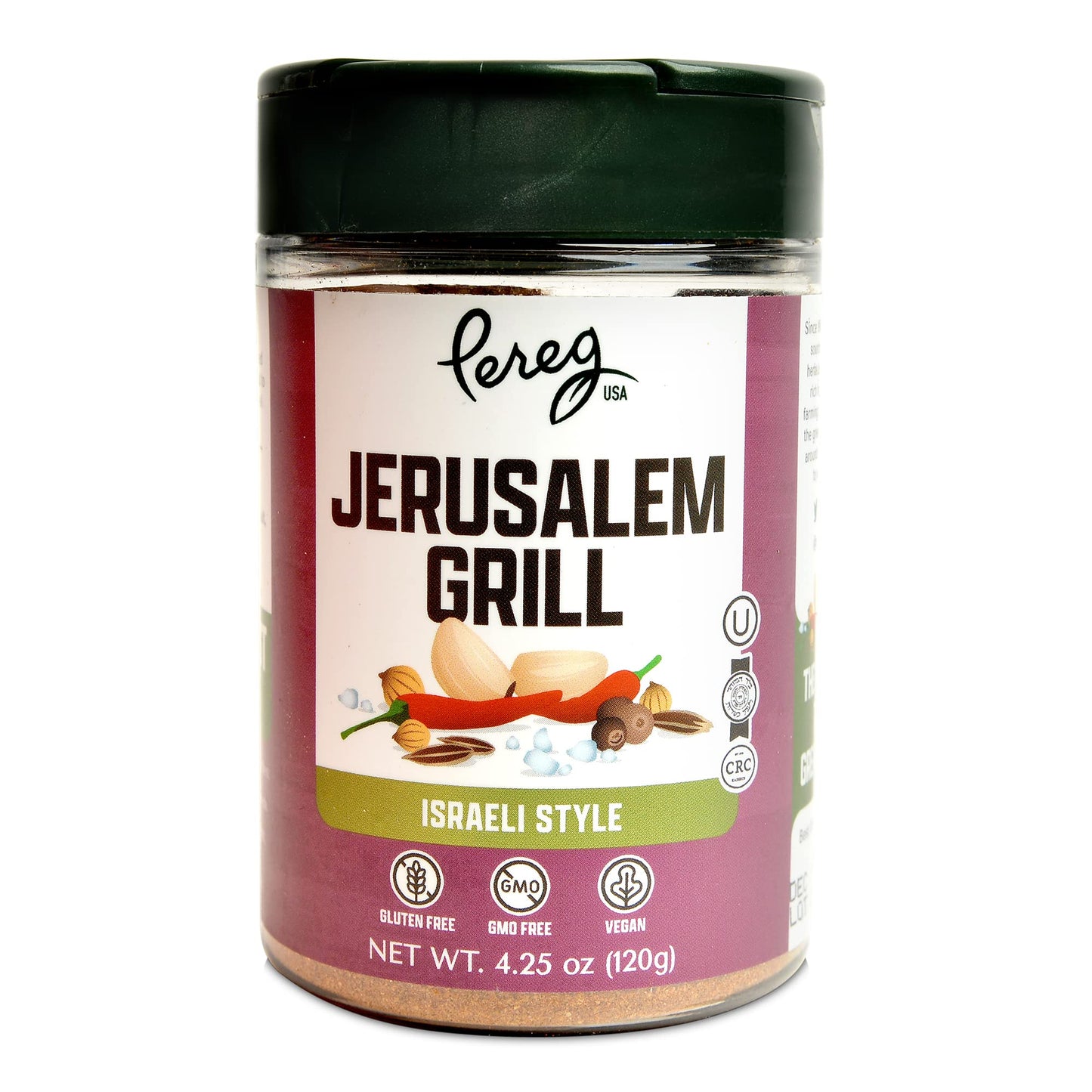 Pereg Jerusalem Spice Seasoning (4.25 Oz) - Israeli Savory Spice Mix With Cumin, Coriander, Allspice, Garlic & Paprika - Grillin
