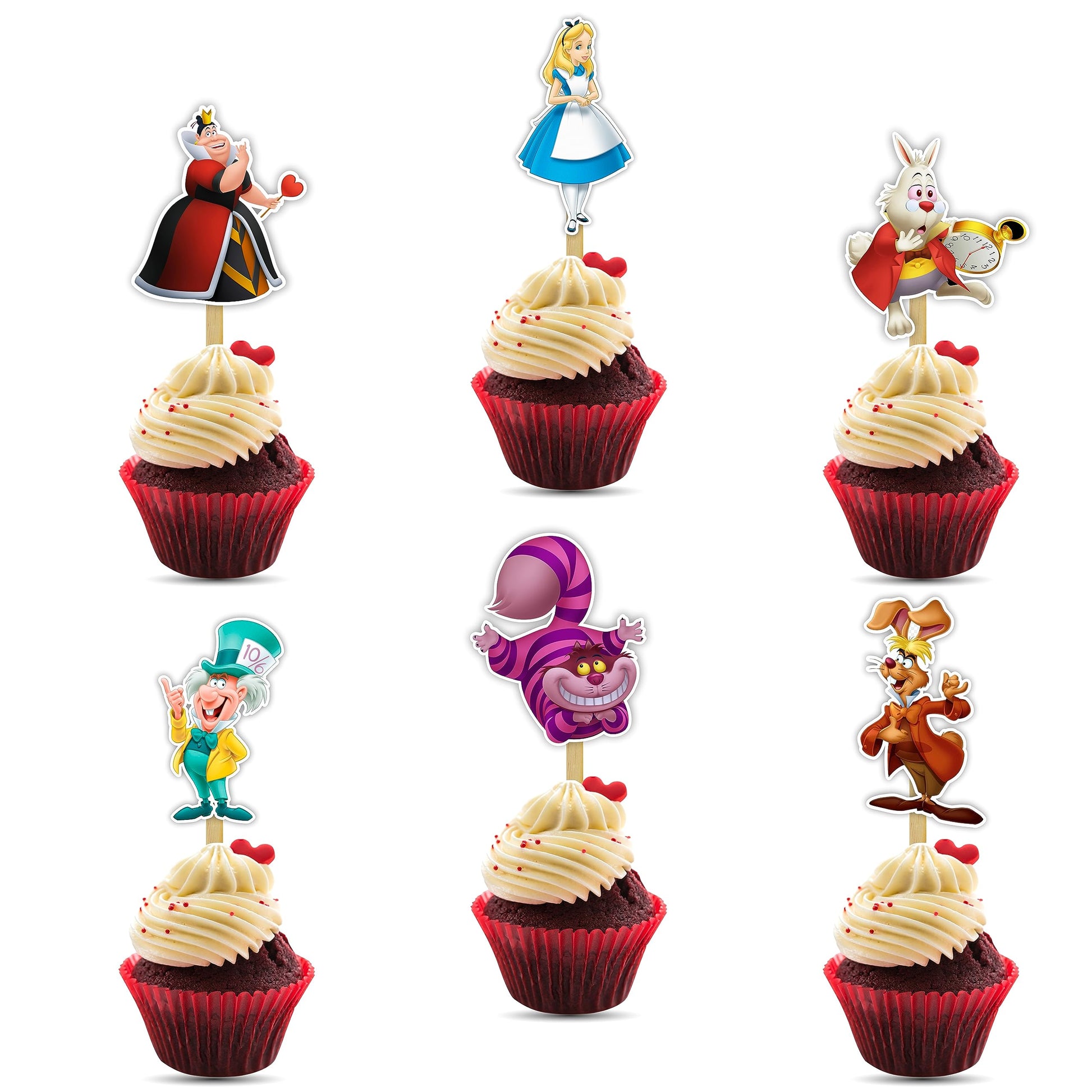 Seyal Alice in Wondrland Cupcake topper