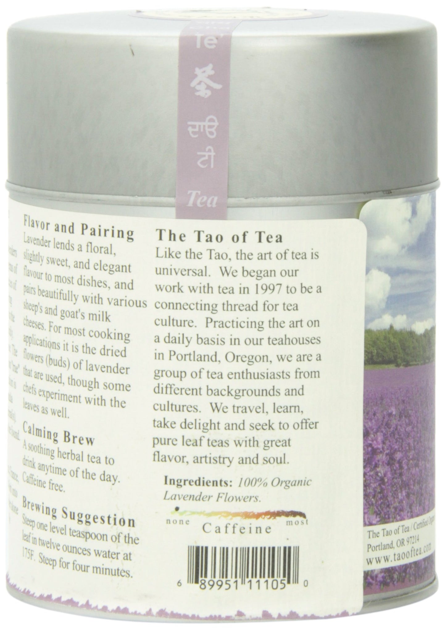 The Tao of Tea Lavender Herbal Tea Loose Leaf 2 Ounce Tin