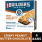 Clif Builders Protein Bars - Crispy Peanut Butter Chocolate - Reduced Sugar - Gluten Free - 16g Protein - 1.97 oz (6 Pack)