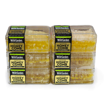 Wild Garden 100% Pure Raw Gourmet Honeycomb, 100% All-Natural, No Additives, No Preservatives, Fresh From The Farm! 7.05 Oz Pack