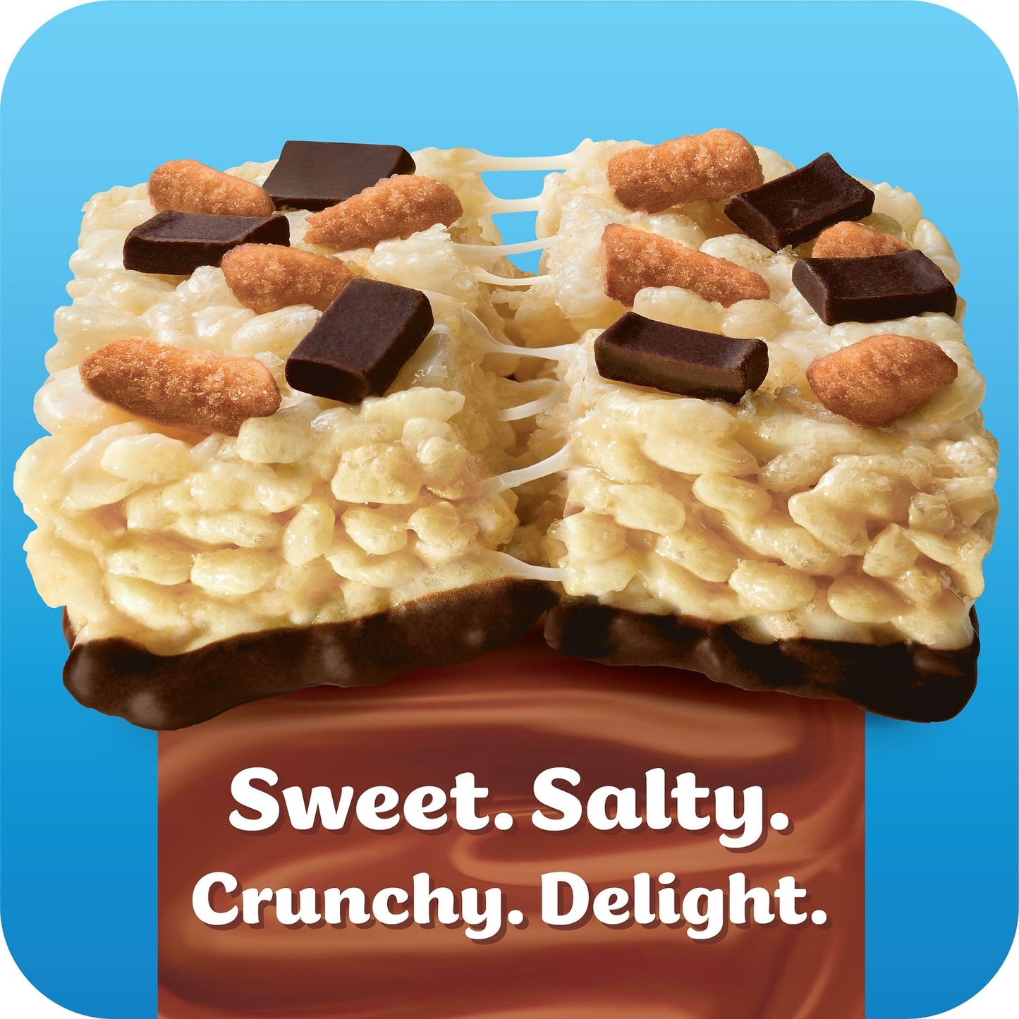 Rice Krispies Treats Bliss Crispy Marshmallow Squares, Snack Bars, Chocolate Sea Salt Pretzel (6 Boxes, 36 Bars)
