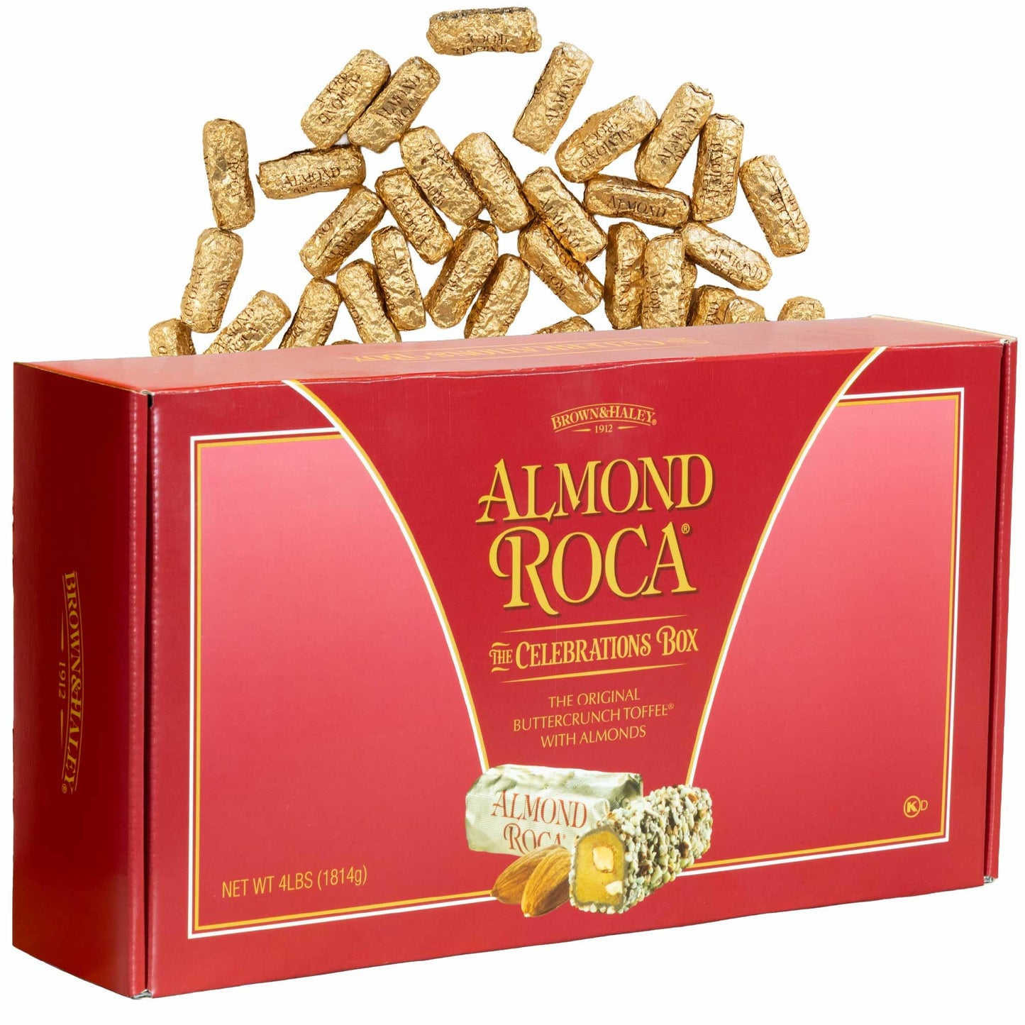 Almond Roca Candy - 4 Lb Celebrations Box - Almond Roca Individually Wrapped Chocolate English Toffee Candy - Gift For Chocolate And Toffee Candy Lovers