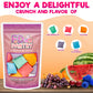 Freeze Dried Air Taffy Crunch Candy - Variety Fruit Flavors, 3.5Oz | Strawberry, Melon, Cherry, Raspberry, Orange, Grape, Myster