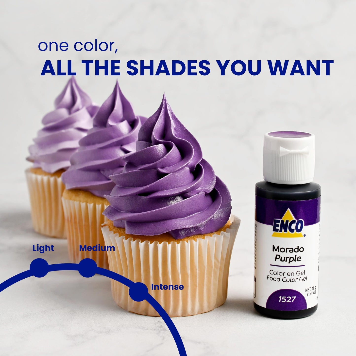 ENCO Food Coloring Gel, Concentrated Vegan, 1.41 oz, Purple 1527
