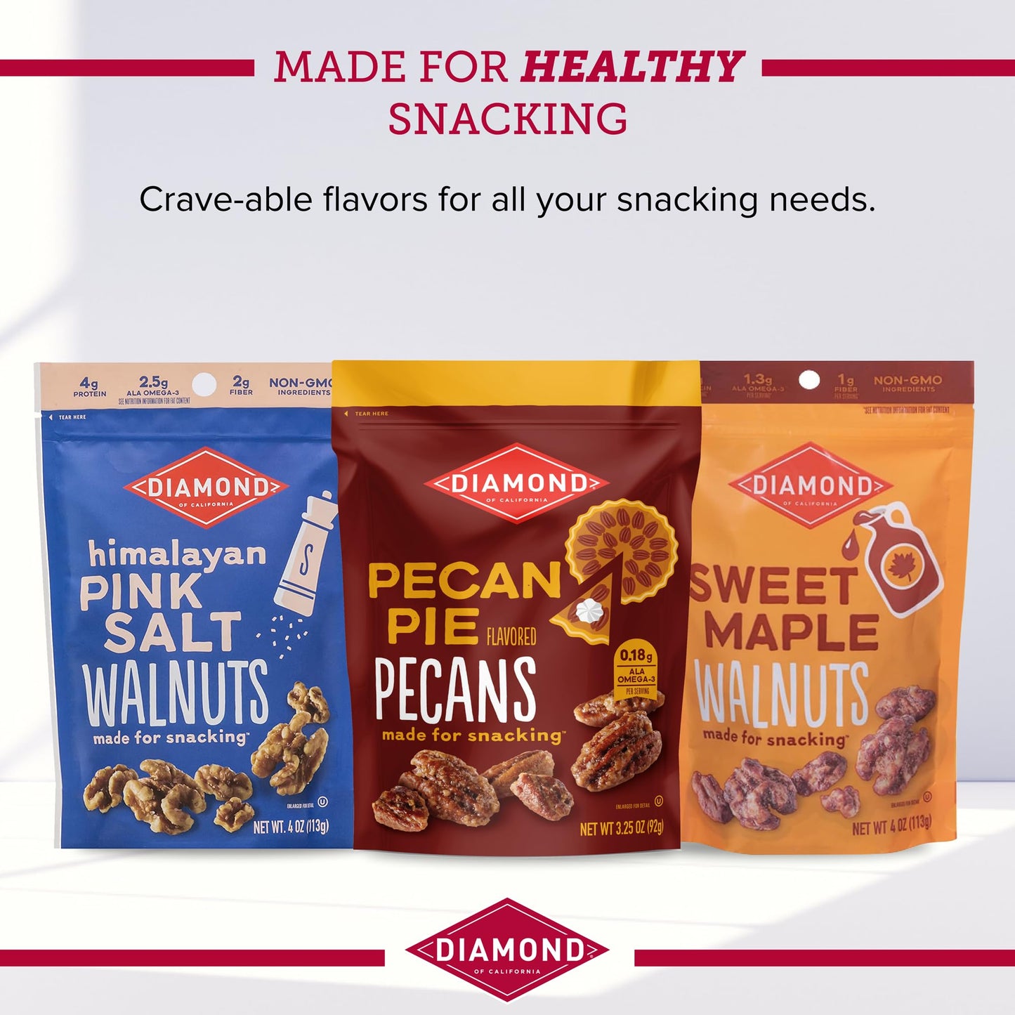 Diamond Of California Chopped Pecans For Baking, Snacking And Salads, 24 Oz. Total / 8 Oz. Each (3 Pack)