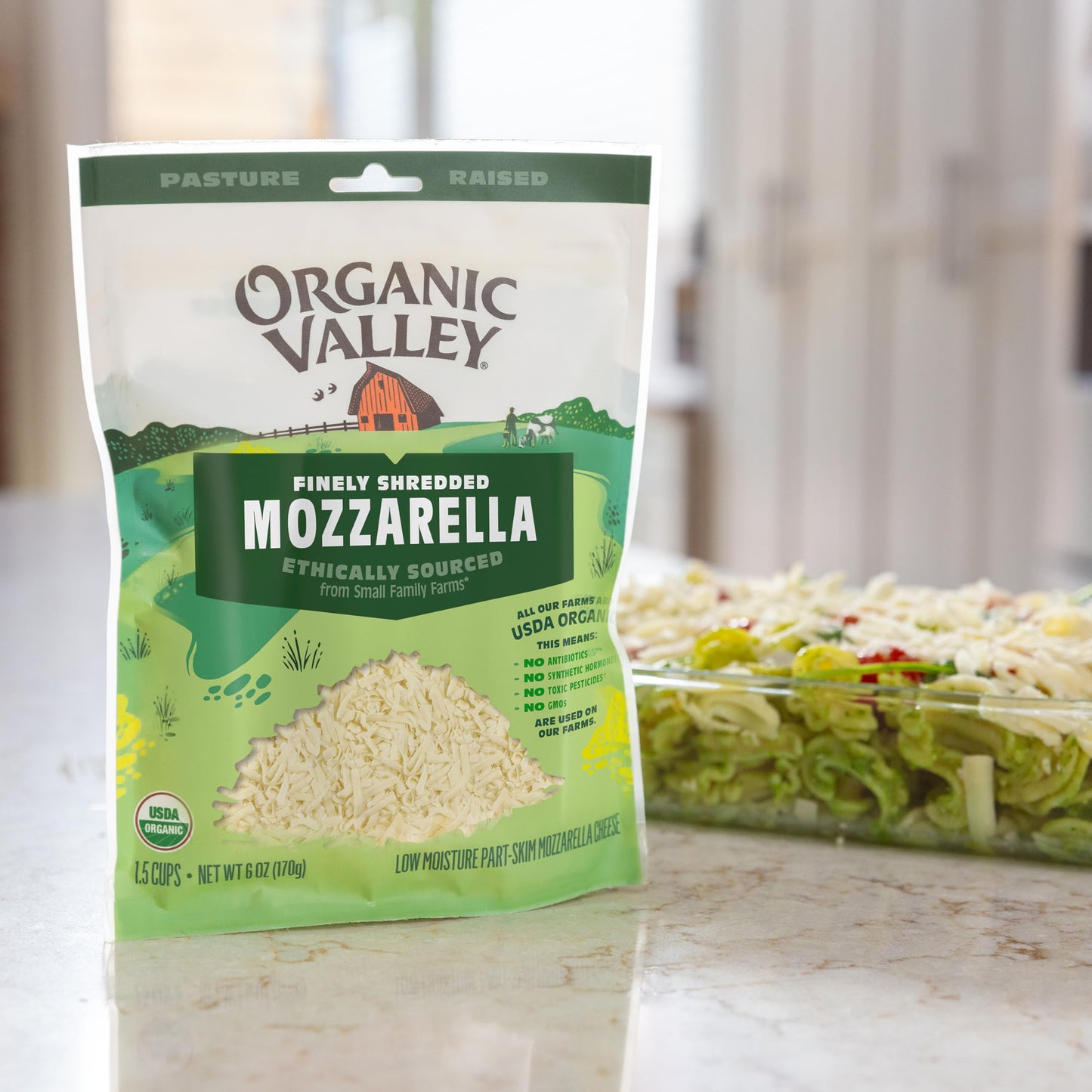 Organic Valley Organic Finely Shredded Mozzarella Cheese, 6 oz