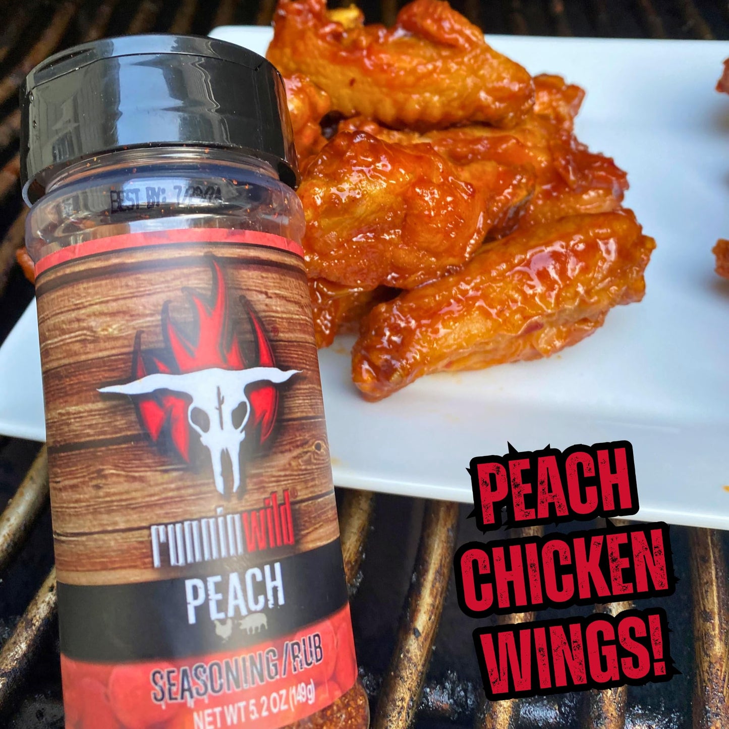 RunninWild BBQ Rub Gift Set – Fruit-Infused Peach, Apple & Cherry Rubs, 5.37 Ounce (Pack of 3) for Grill Lovers and Pitmasters