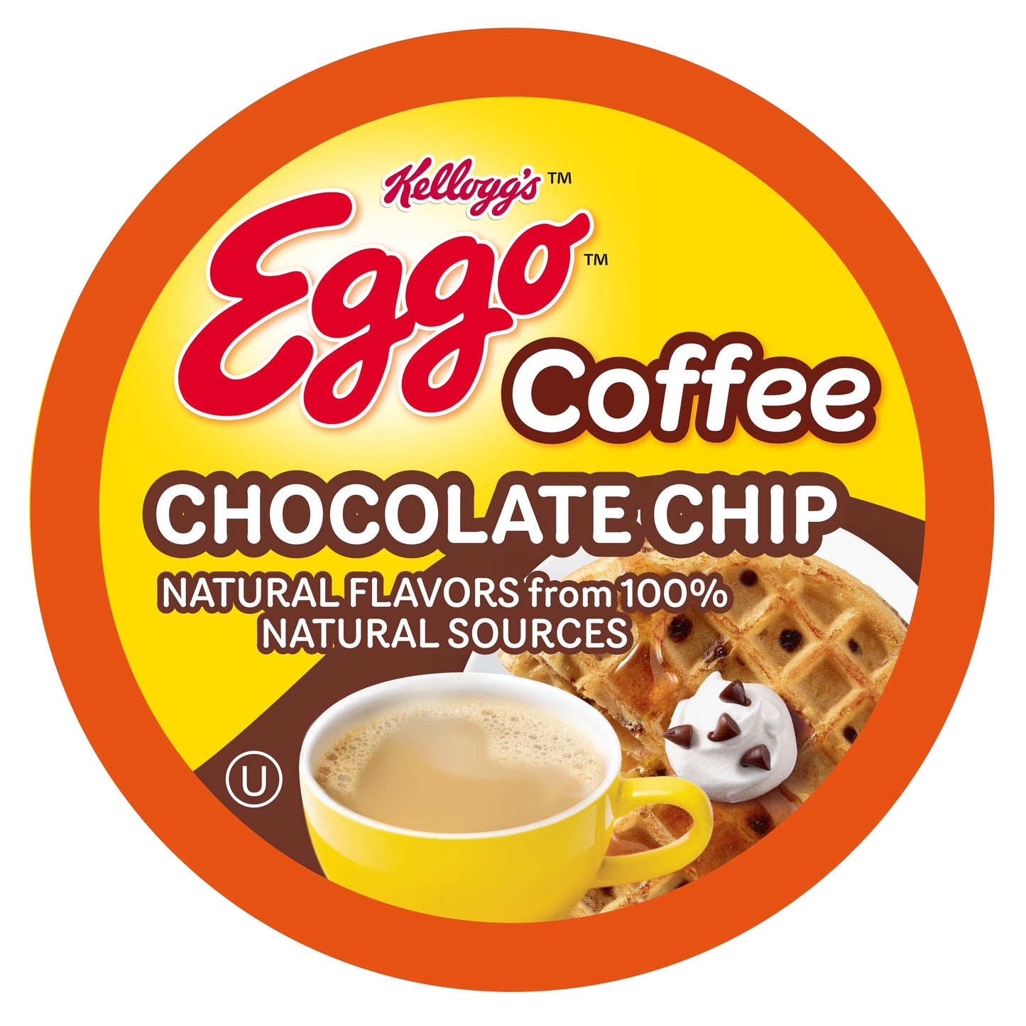 Eggo Chocolate Chip Waffle Flavored Coffee Pods for Keurig, Fair Trade Certified, 40 Count