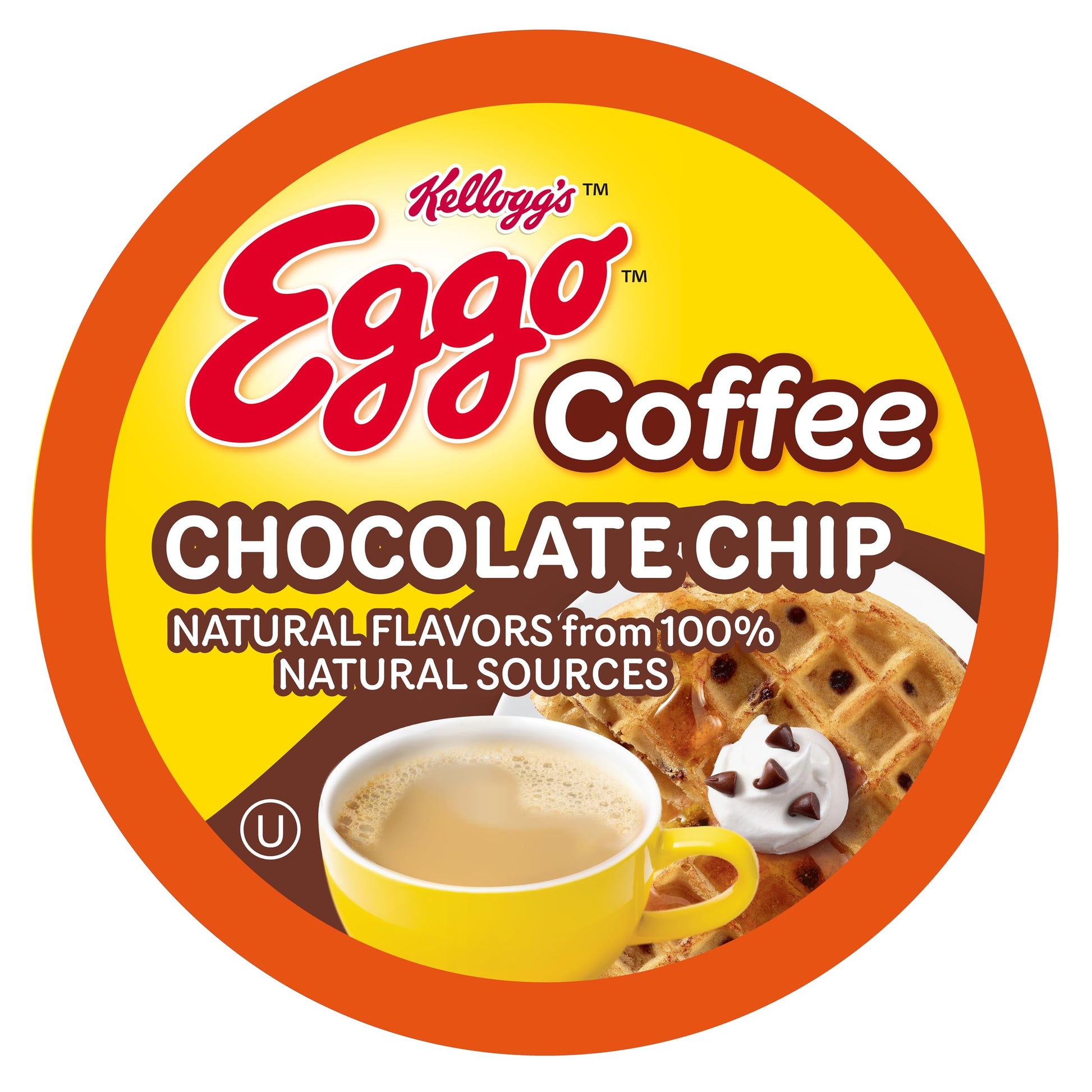 Eggo Chocolate Chip Waffle Flavored Coffee Pods for Keurig, Fair Trade Certified, 40 Count