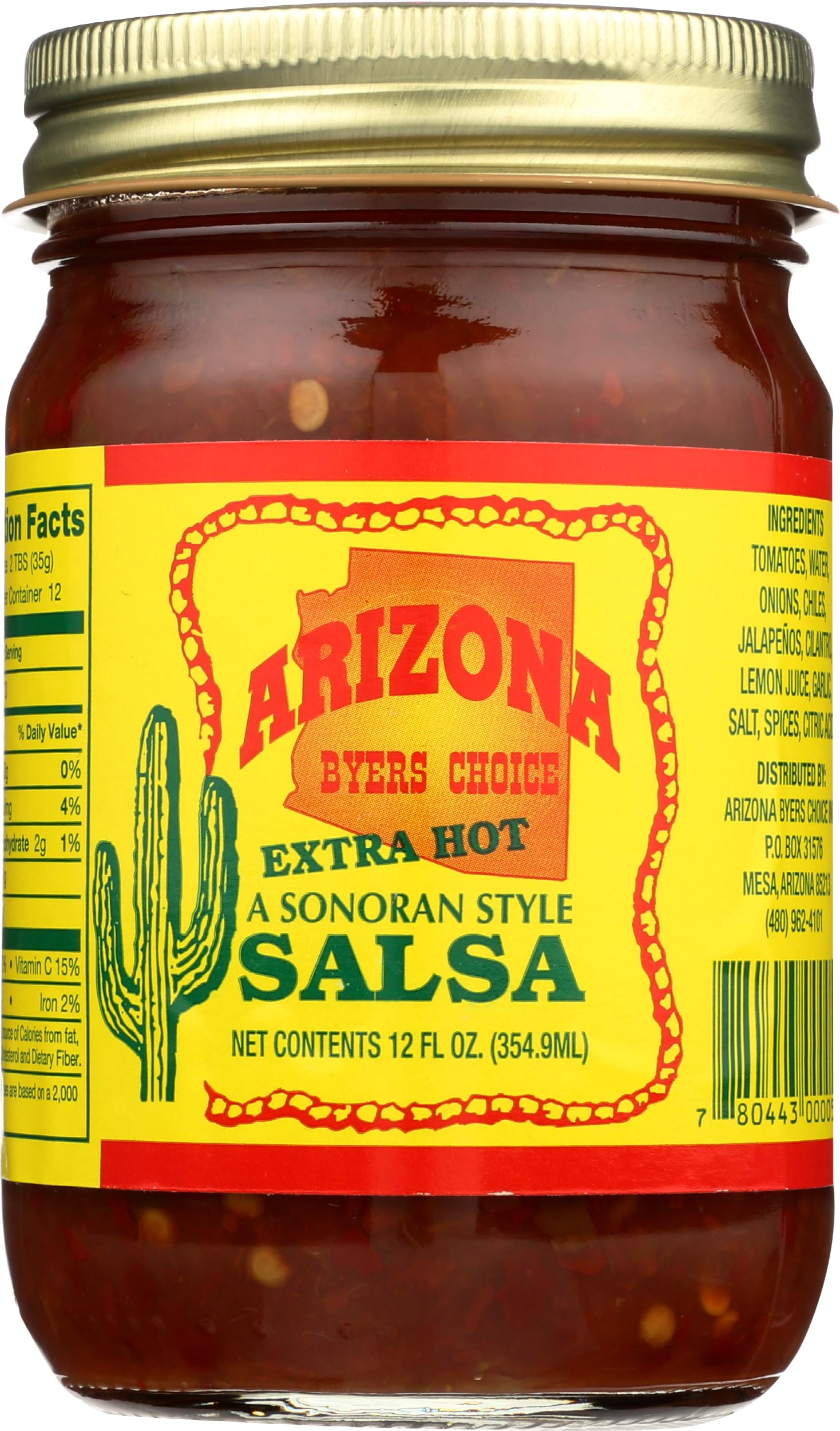 Arizona Byers Choice Extra Hot Salsa, 12 FZ