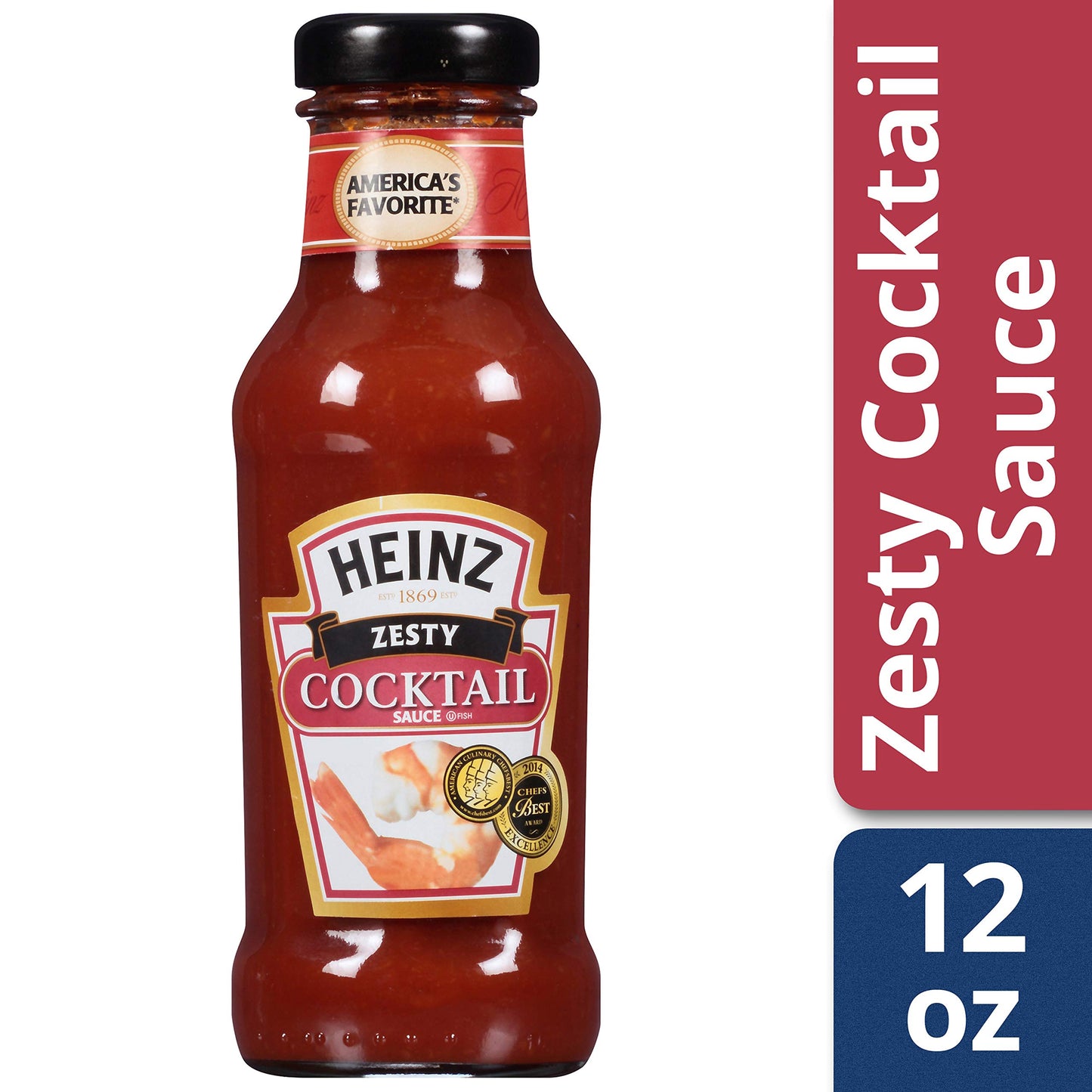 HEINZ Zesty Cocktail Sauce, 12 oz Bottle, Pack of 1