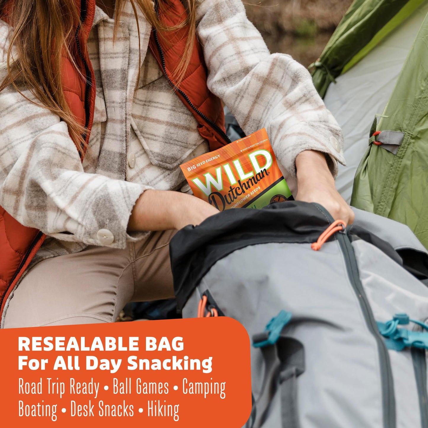Wild Dutchman Roasted Sunflower Seeds In A Resealable Bag For Ultimate Freshness And An Easy Pour, Original 6.5 Oz & Cheddar Dil