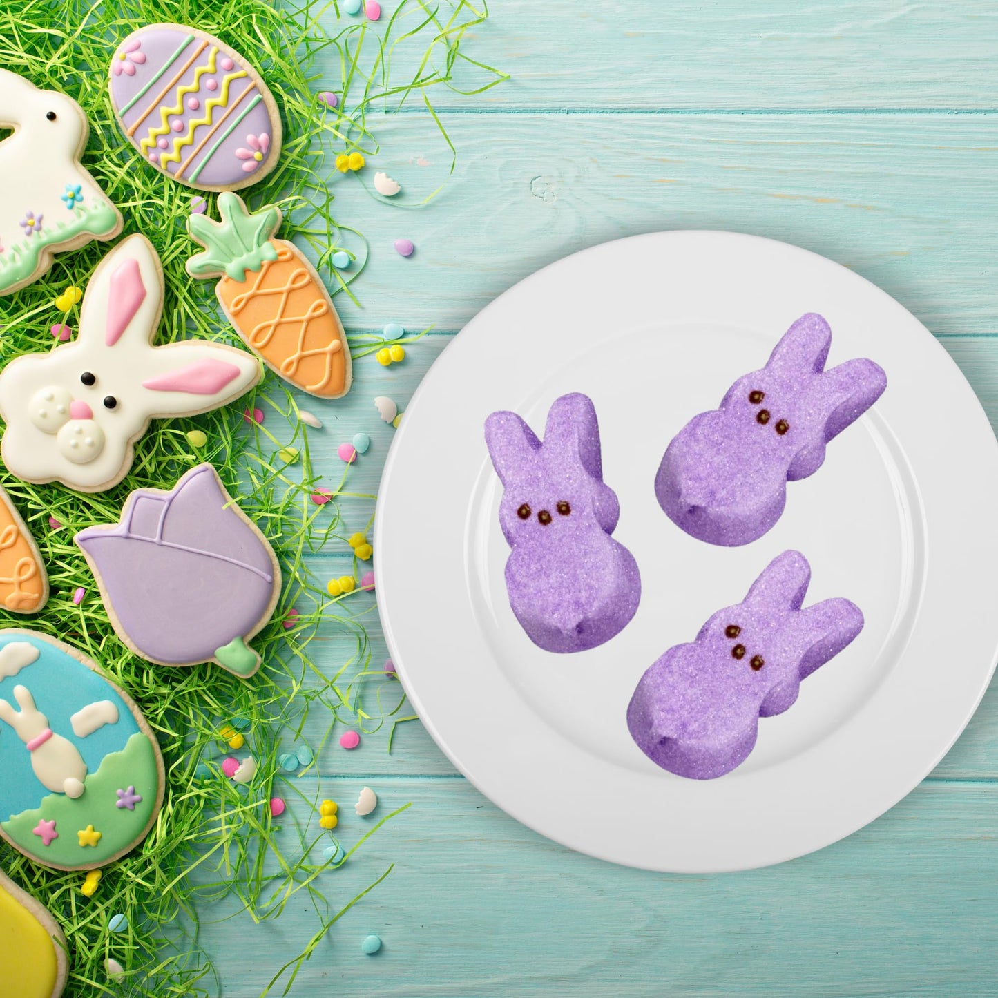 Needzo Purple Easter Bunny Marshmallow Candy, 3 Ounce (Pack Of 2)