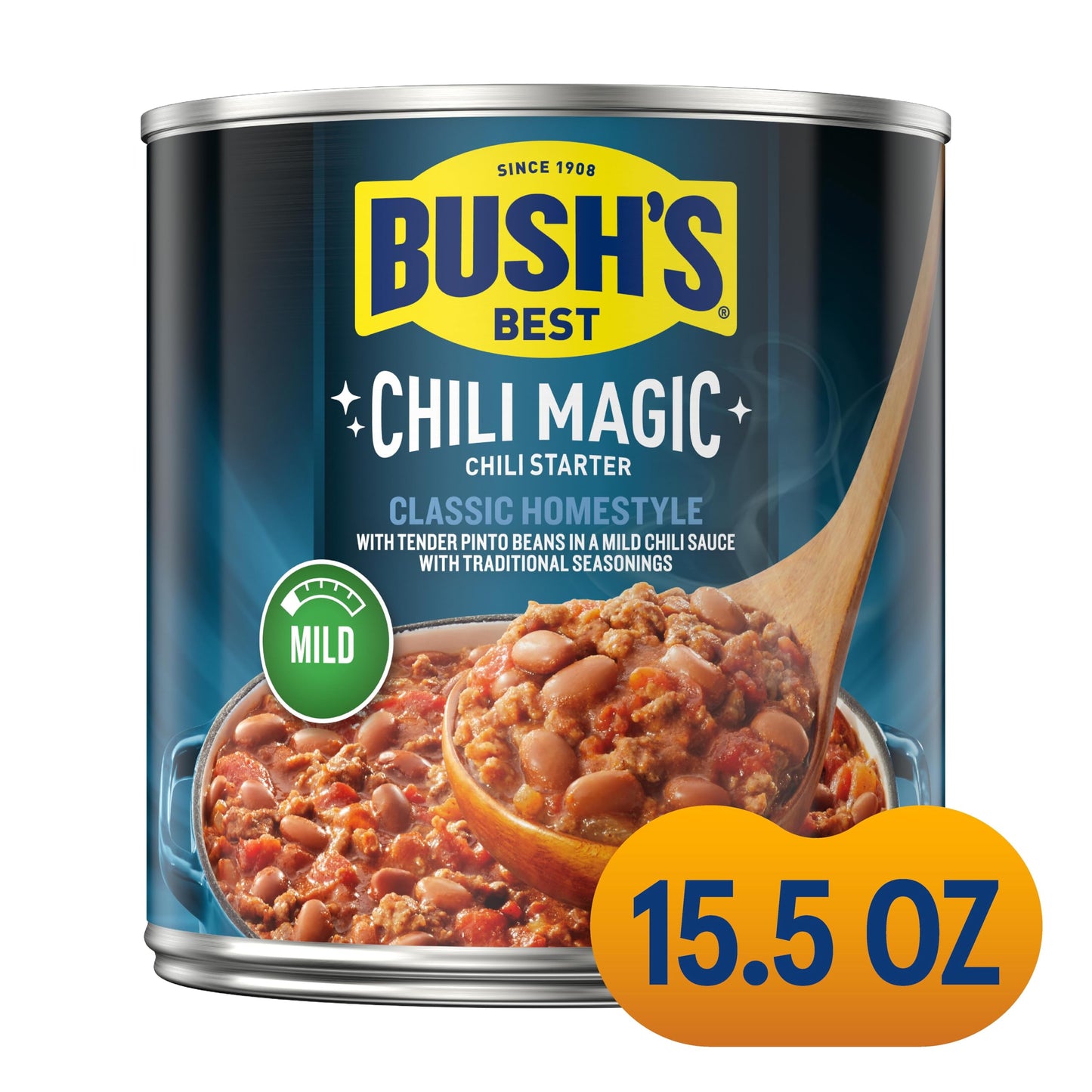 Bush'S Hearty Heat Chili Magic Chili Starter, 15.5 Oz (Pack Of 24)