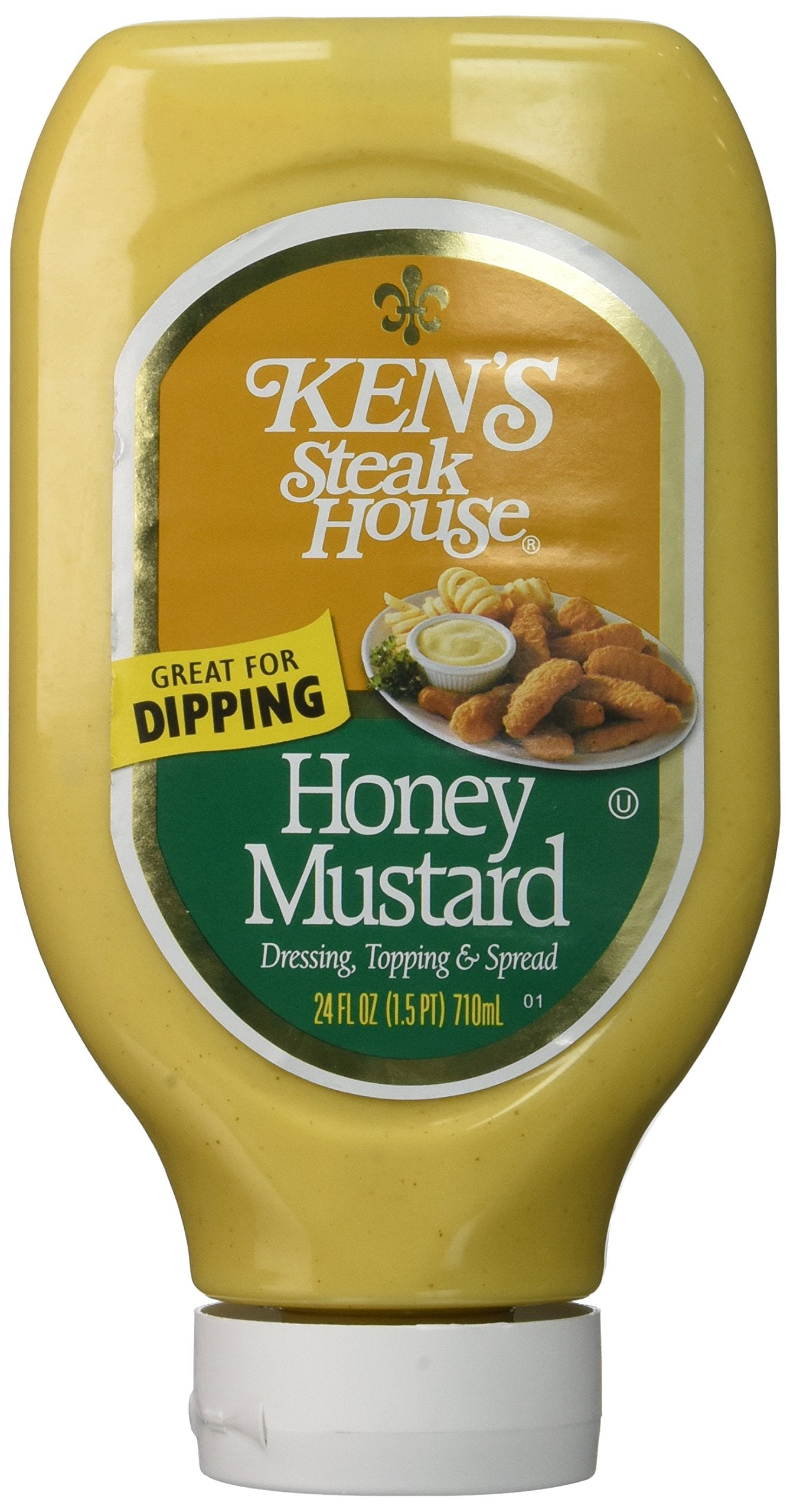 Kens Steak House Topping and Spread with Squeezable Honey Mustard Dressing, 24 Fluid Ounce