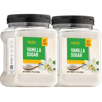 Roots Circle Vanilla Sugar for Baking | For Chefs, Home Cooking, Coffee, Cocktails, Cakes, Crme Brulee & Dessert Making | Ice Cr