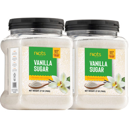 Roots Circle Vanilla Sugar for Baking | For Chefs, Home Cooking, Coffee, Cocktails, Cakes, Crme Brulee & Dessert Making | Ice Cr