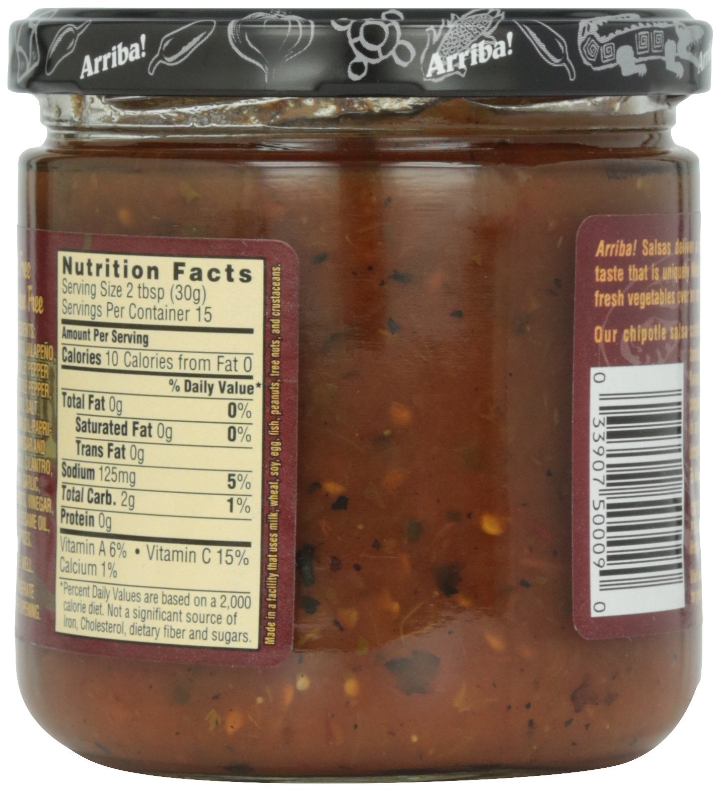 Arriba! Chipotle Salsa, 16-Ounce Glass (Pack Of 6)