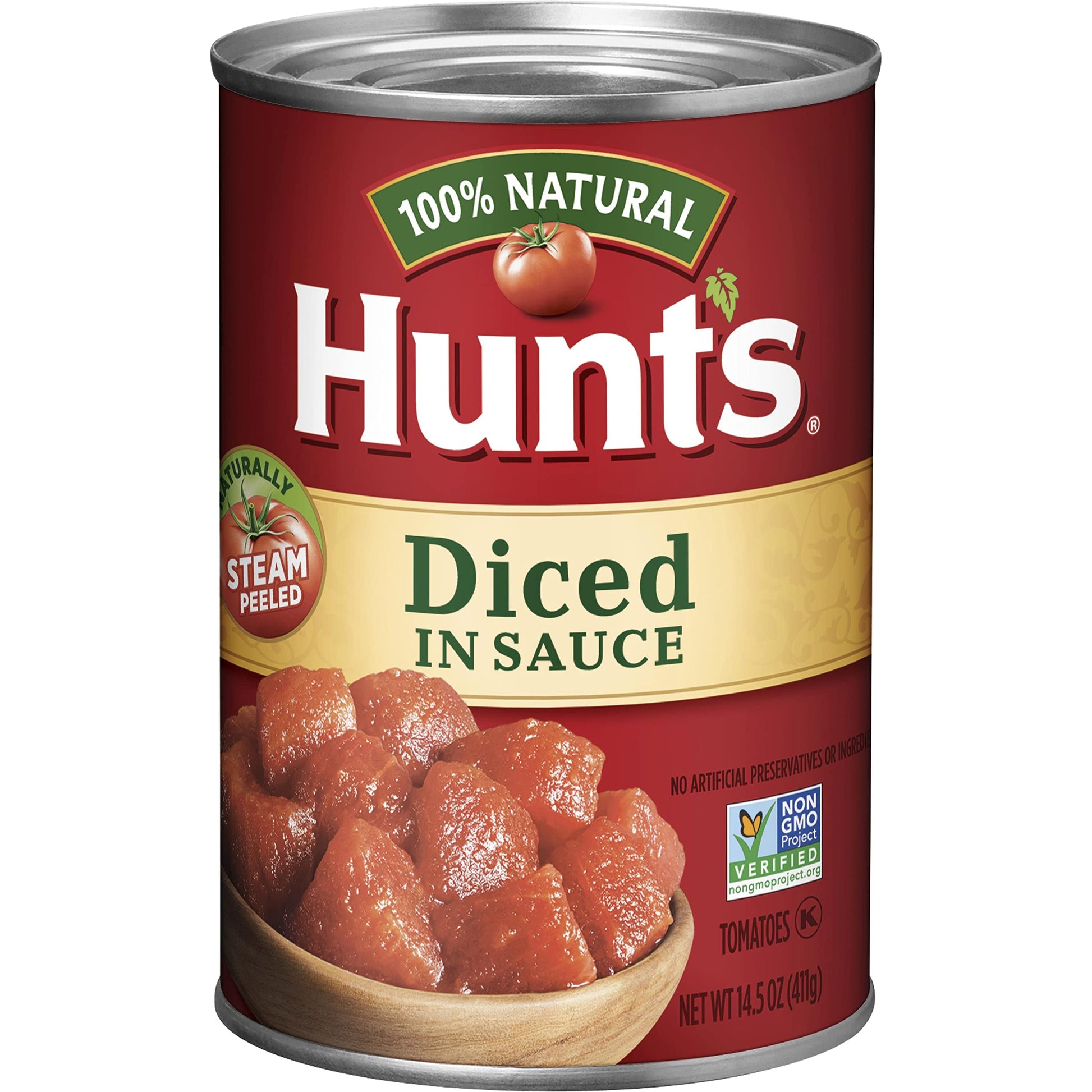Hunt'S Diced Tomatoes In Sauce, Keto Friendly, 14.5 Oz, 12 Pack