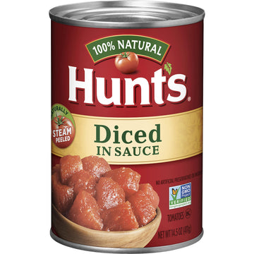 Hunt'S Diced Tomatoes In Sauce, Keto Friendly, 14.5 Oz, 12 Pack