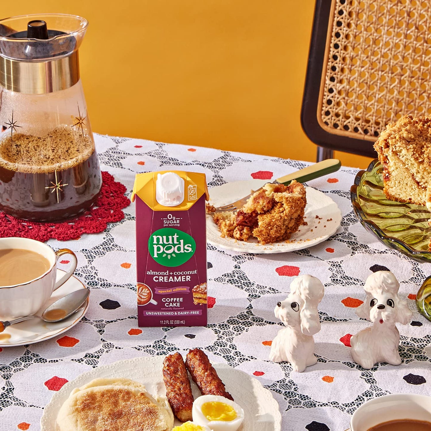 nutpods Coffee Cake Unsweetened Dairy-Free Creamer  Made from Almonds and Coconuts  Whole30  Keto  Gluten Free  Non-GMO  Vegan  Kosher (3-Pack)