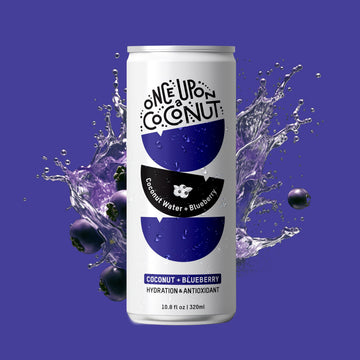Once Upon A Coconut Blueberry Coconut Water - Pure No Sugar Added - Low-Calorie, All-Natural Drink With Electrolytes - Non-Gmo,